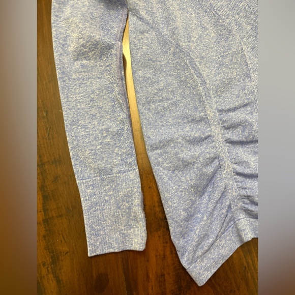 Athleta Fastest Track Half Zip Top Size Small Sapphire Blue Heather Athleisure - Picture 6 of 14